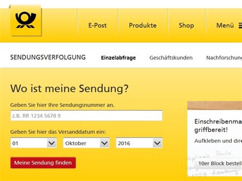 deutsche post ag sendungsverfolgung